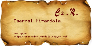 Csernai Mirandola névjegykártya